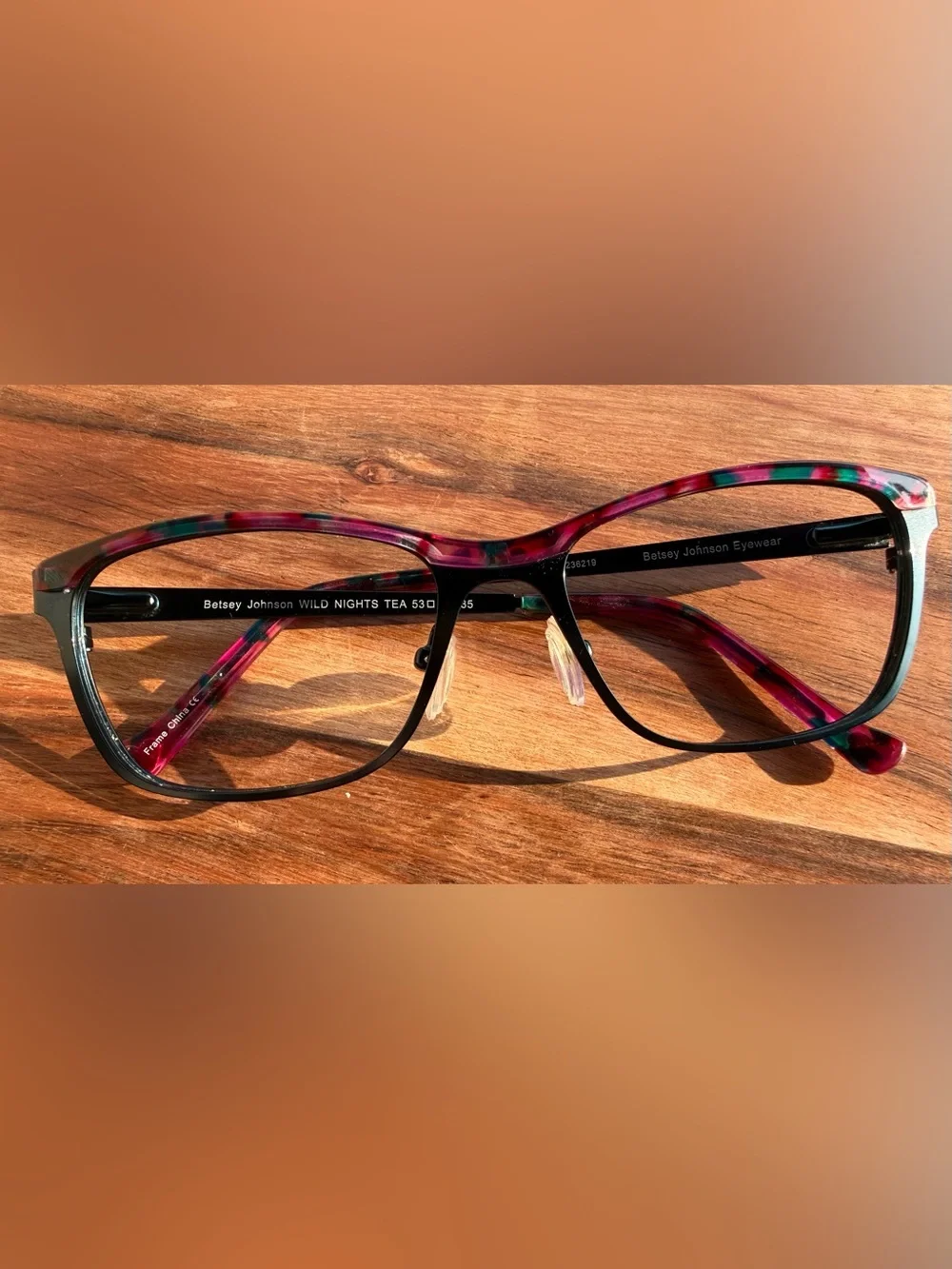 Betsey Johnson Eyeglass Frame Wild Nights Teal